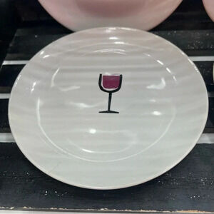 Set of 4 DISNEY EPCOT Utensil- Dessert‎ Plates Food & Wine Festival 2012